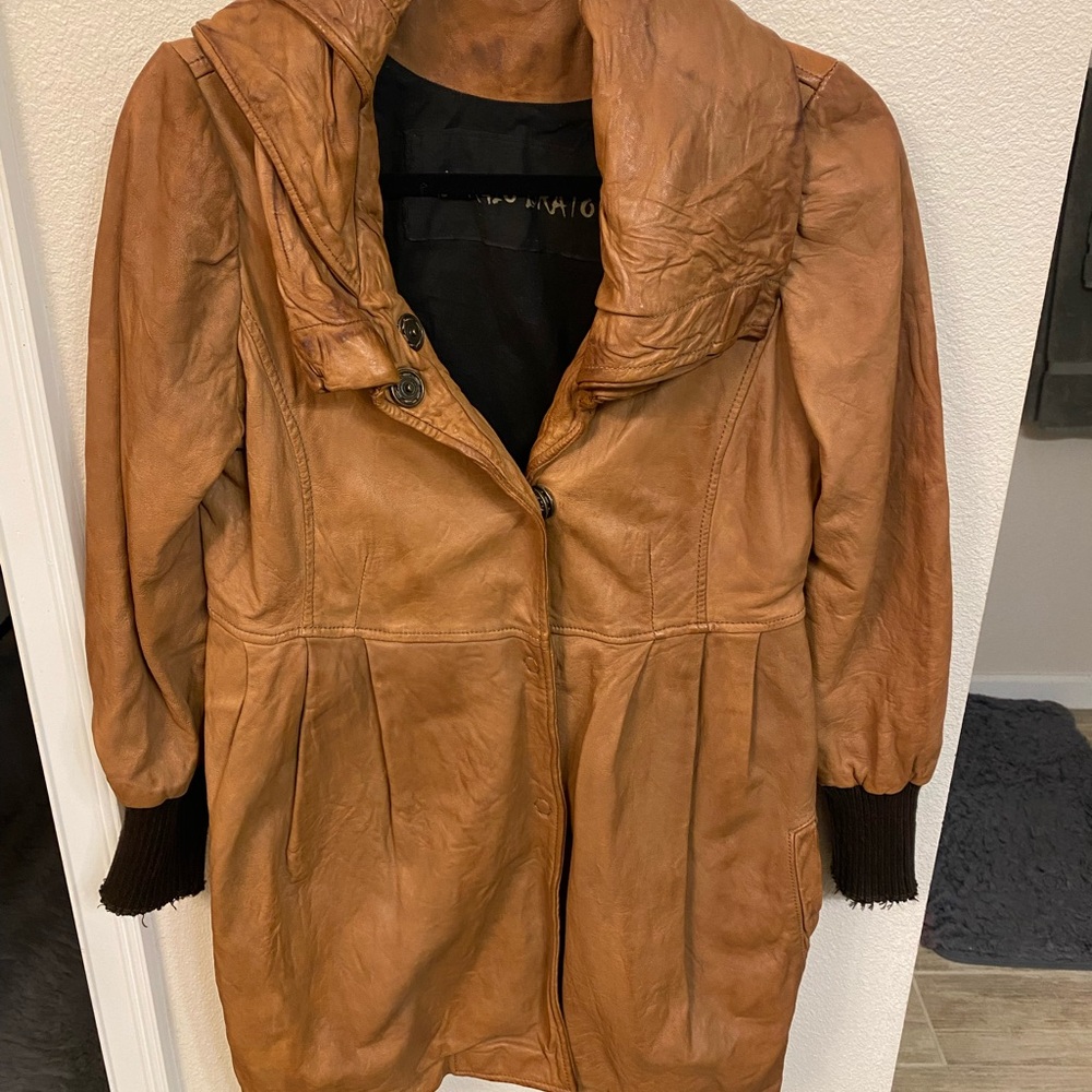 Giorgio Brato Brown Leather Jacket